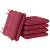 Outsunny 6-Piece Patio Chair Cushions Pillows, Seat Replacement Patio Cushions Set with Ties, Button Tufted for Indoor Outdoor Garden Furniture, Wine Red