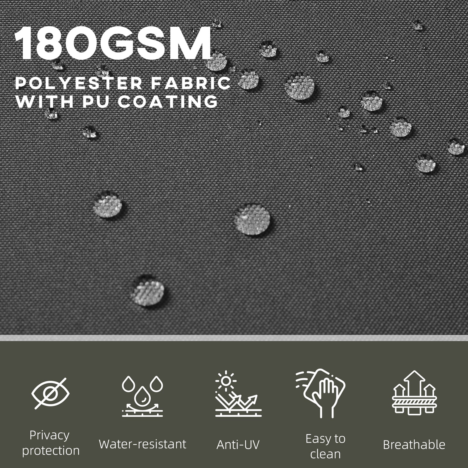 Outsunny Double Retractable Side Awning, 236" x 63" Outdoor Privacy Wall, Patio Screen for Garden, Balcony, Backyard, Black