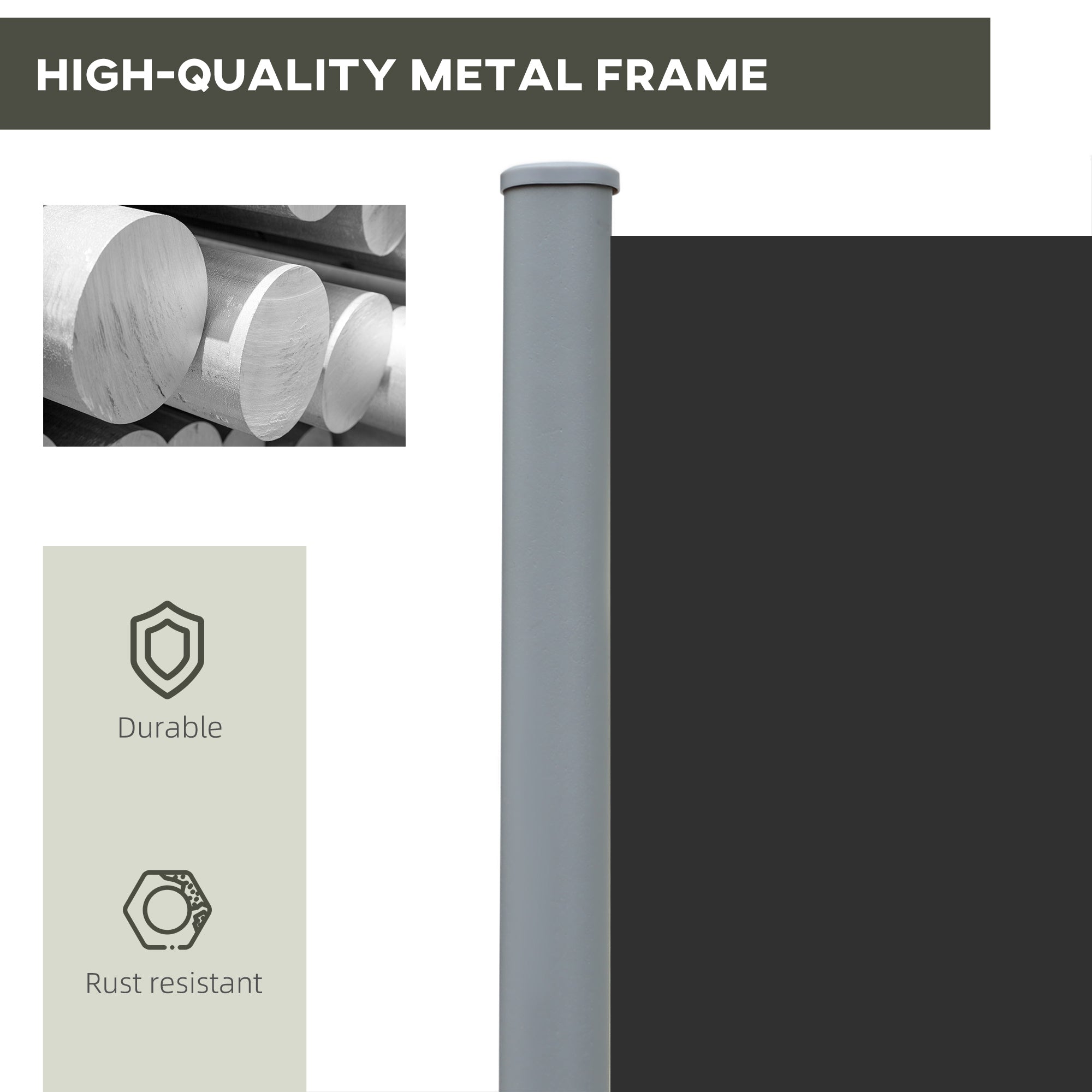 Outsunny Double Retractable Side Awning, 236" x 63" Outdoor Privacy Wall, Patio Screen for Garden, Balcony, Backyard, Black