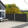 Outsunny Double Retractable Side Awning, 236" x 63" Outdoor Privacy Wall, Patio Screen for Garden, Balcony, Backyard, Black