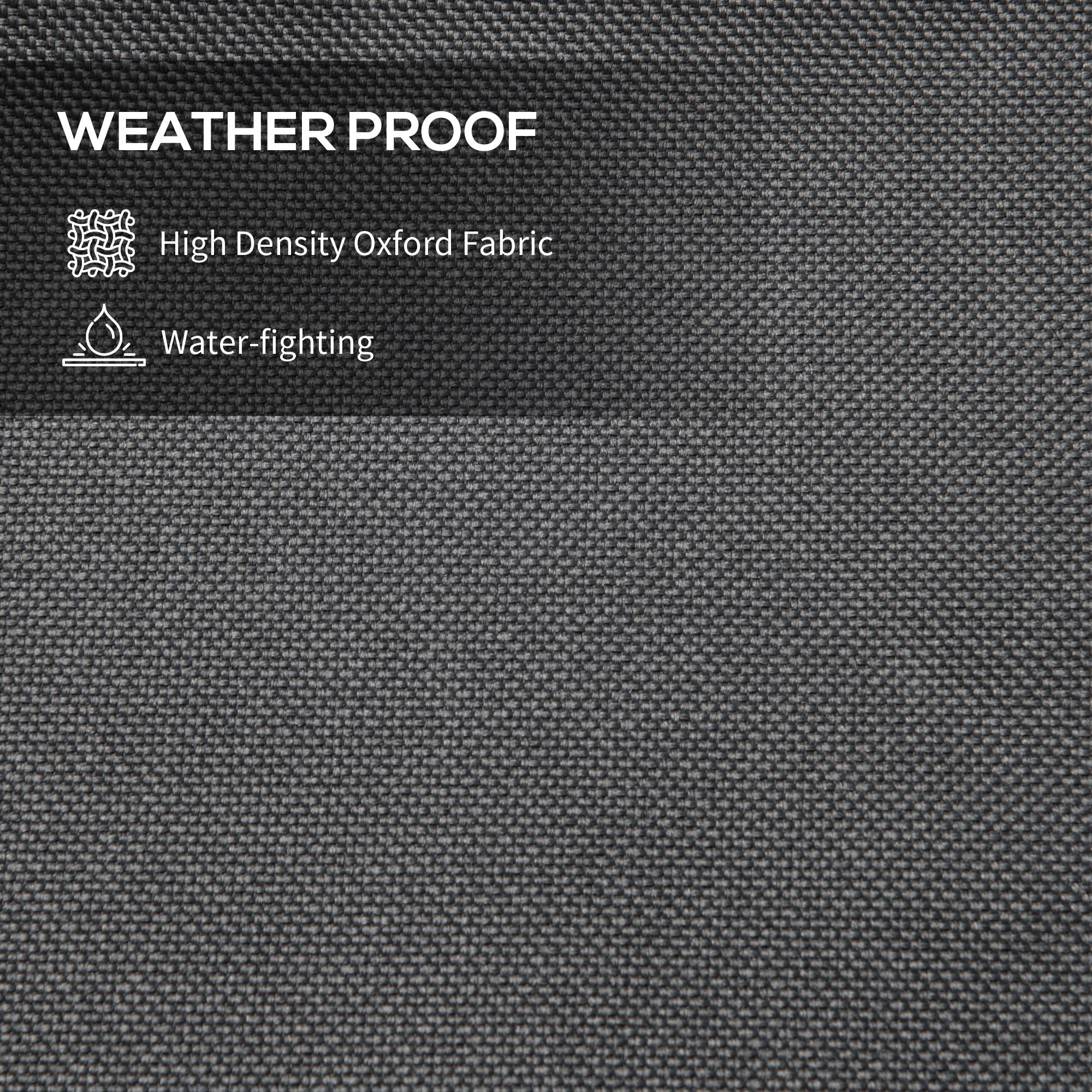 Outsunny Waterproof Patio Umbrella Cover, 300D Banana Parasol Protector with Zipper for Outdoor Garden, Patio, Dark Grey