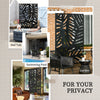 Outsunny Metal Outdoor Privacy Screen, Decorative Outdoor Divider with Stand and Expansion Screws, Freestanding Privacy Panel for Garden Backyard Deck Pool Hot Tub, Leaf Style