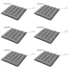 Outsunny 6-Piece Patio Chair Cushions Pillows, Button Tufted Seat Replacement Patio Cushions Set with Ties for Indoor Outdoor Garden Furniture, Charcoal Grey