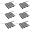 Outsunny 6-Piece Patio Chair Cushions Pillows, Button Tufted Seat Replacement Patio Cushions Set with Ties for Indoor Outdoor Garden Furniture, Charcoal Grey