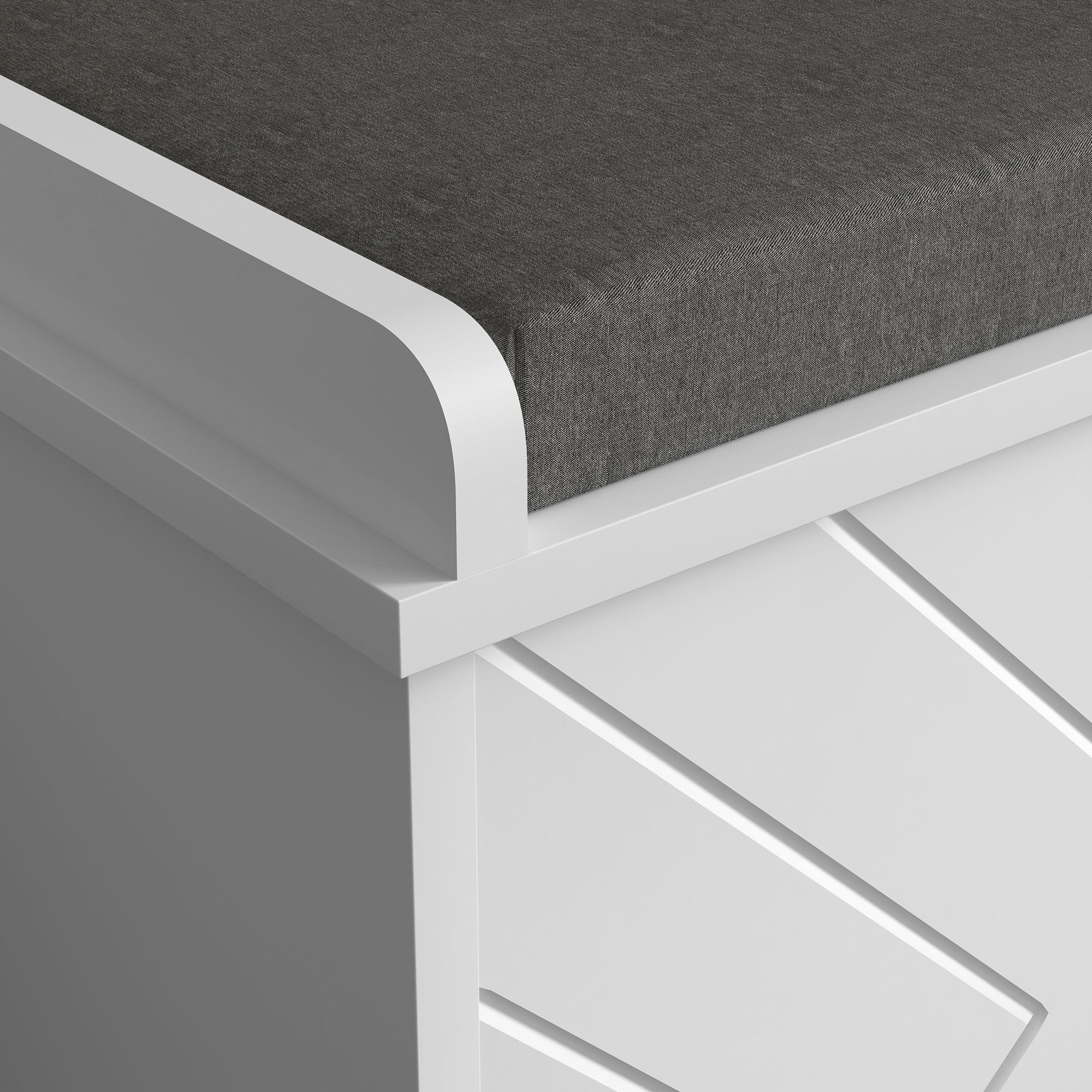 HOMCOM Shoe Bench, Entryway Bench with Flip Drawer, Seating Cushion and Adjustable Shelf for 4-8 Pairs of Shoes for Hallway, White