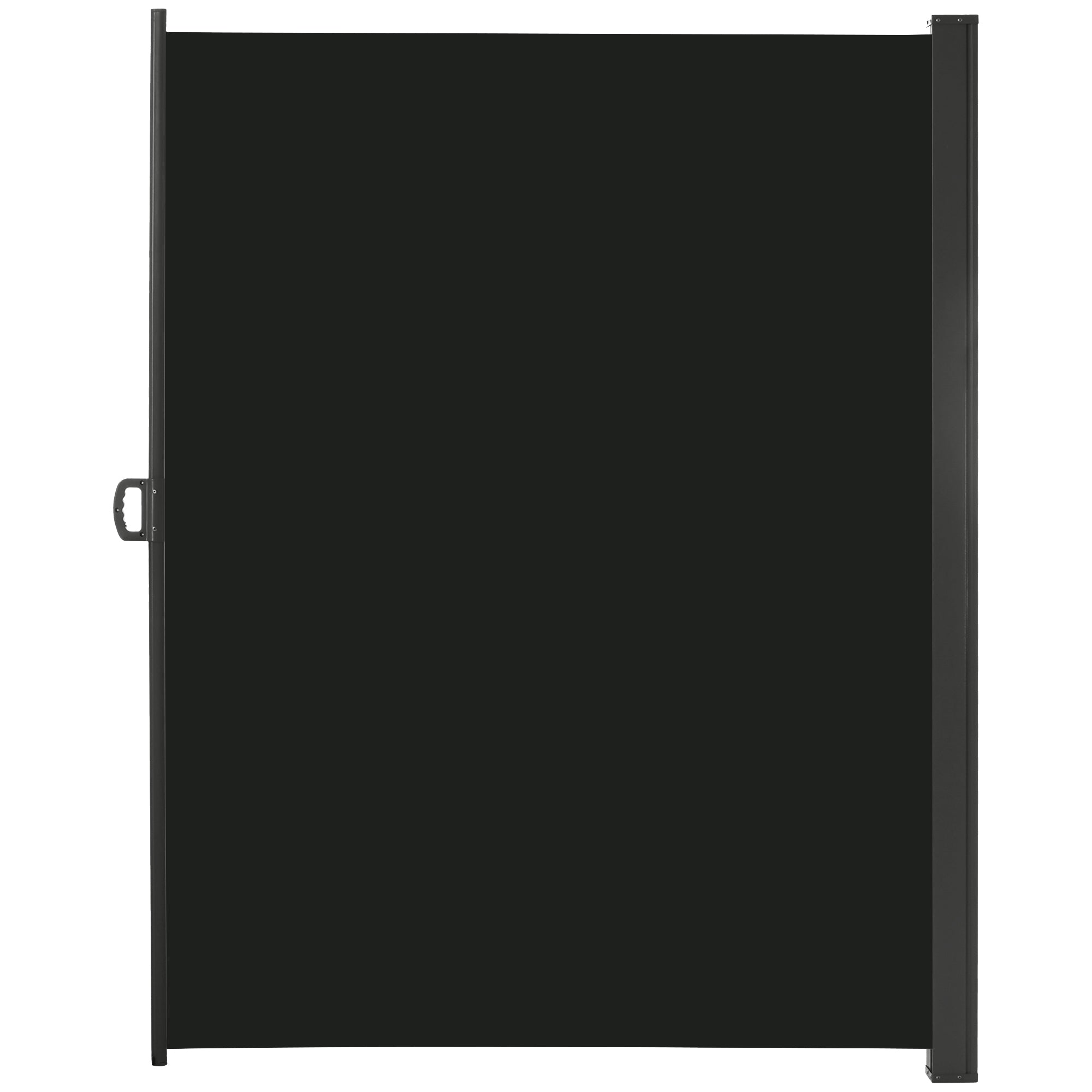 Outsunny 118" x 79" Retractable Side Awning Patio Outdoor Folding Privacy Screen with Resistance to UV Rays & Wind, Black
