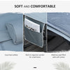 Outsunny Folding Camping Cot for Adults with Mattress & Pillow, Double Layer Oxford Heavy Duty Sleeping Cot with Carry Bag, Portable Travel Camp Cots for Indoor Outdoor, Dark Grey