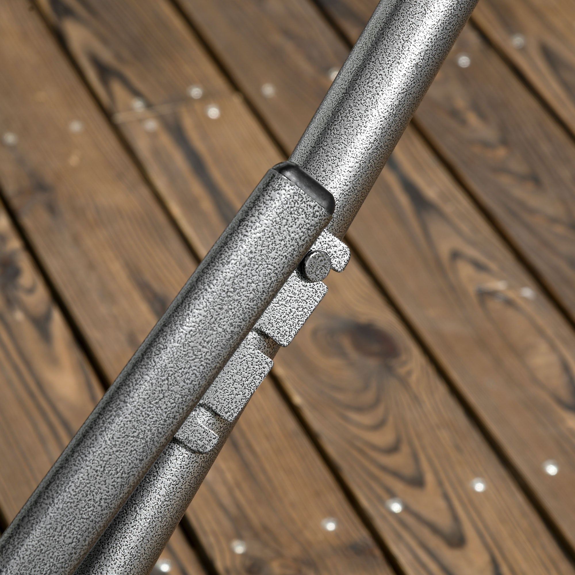 Outsunny Foldable Hammock Stand, Portable Hammock with Steel Frame, 2-in-1 Hammock Net Stand, Hanging Space, Load Capacity 264lb, for Patio, Garden, Yard, Black