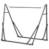Outsunny Foldable Hammock Stand, Portable Hammock with Steel Frame, 2-in-1 Hammock Net Stand, Hanging Space, Load Capacity 264lb, for Patio, Garden, Yard, Black