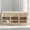 PawHut Wooden Hamster Cage, Mouse Mice Rat Cage Small Animal Cage, 3 Tier Exercise Play House with Slide, Tray, Natural Wood