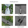 Outsunny 10'x10' Garden Gazebo Patio Canopy Portable Party Event Backyard w/ Mosquito Netting Grey