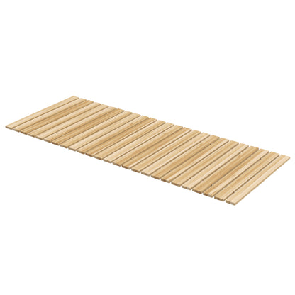 Outsunny 47" Wooden Garden Pathway, Outdoor Weather-Resistant Roll Out Straight Walkway, Decorative Boardwalk for Beach, Wedding, Party, Natural Wood Finish