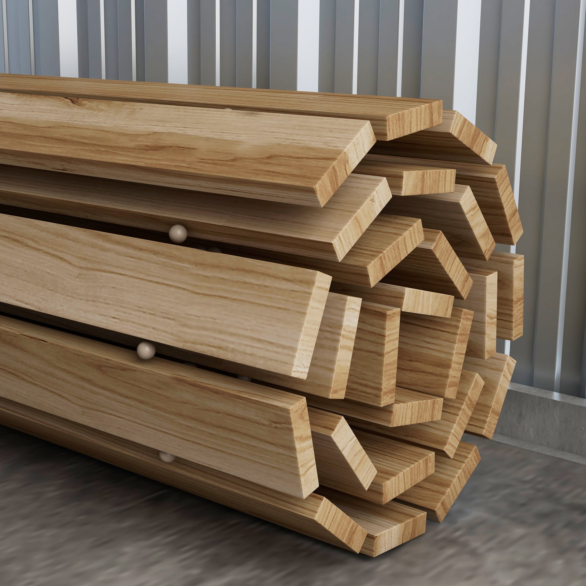 Outsunny 47" Wooden Garden Pathway, Outdoor Weather-Resistant Roll Out Straight Walkway, Decorative Boardwalk for Beach, Wedding, Party, Natural Wood Finish