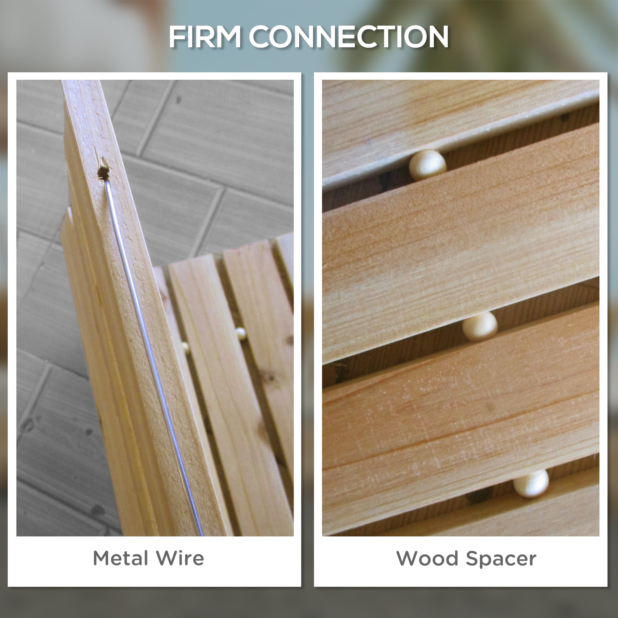 Outsunny 47" Wooden Garden Pathway, Outdoor Weather-Resistant Roll Out Straight Walkway, Decorative Boardwalk for Beach, Wedding, Party, Natural Wood Finish