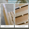 Outsunny 47" Wooden Garden Pathway, Outdoor Weather-Resistant Roll Out Straight Walkway, Decorative Boardwalk for Beach, Wedding, Party, Natural Wood Finish