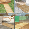 Outsunny 47" Wooden Garden Pathway, Outdoor Weather-Resistant Roll Out Straight Walkway, Decorative Boardwalk for Beach, Wedding, Party, Natural Wood Finish