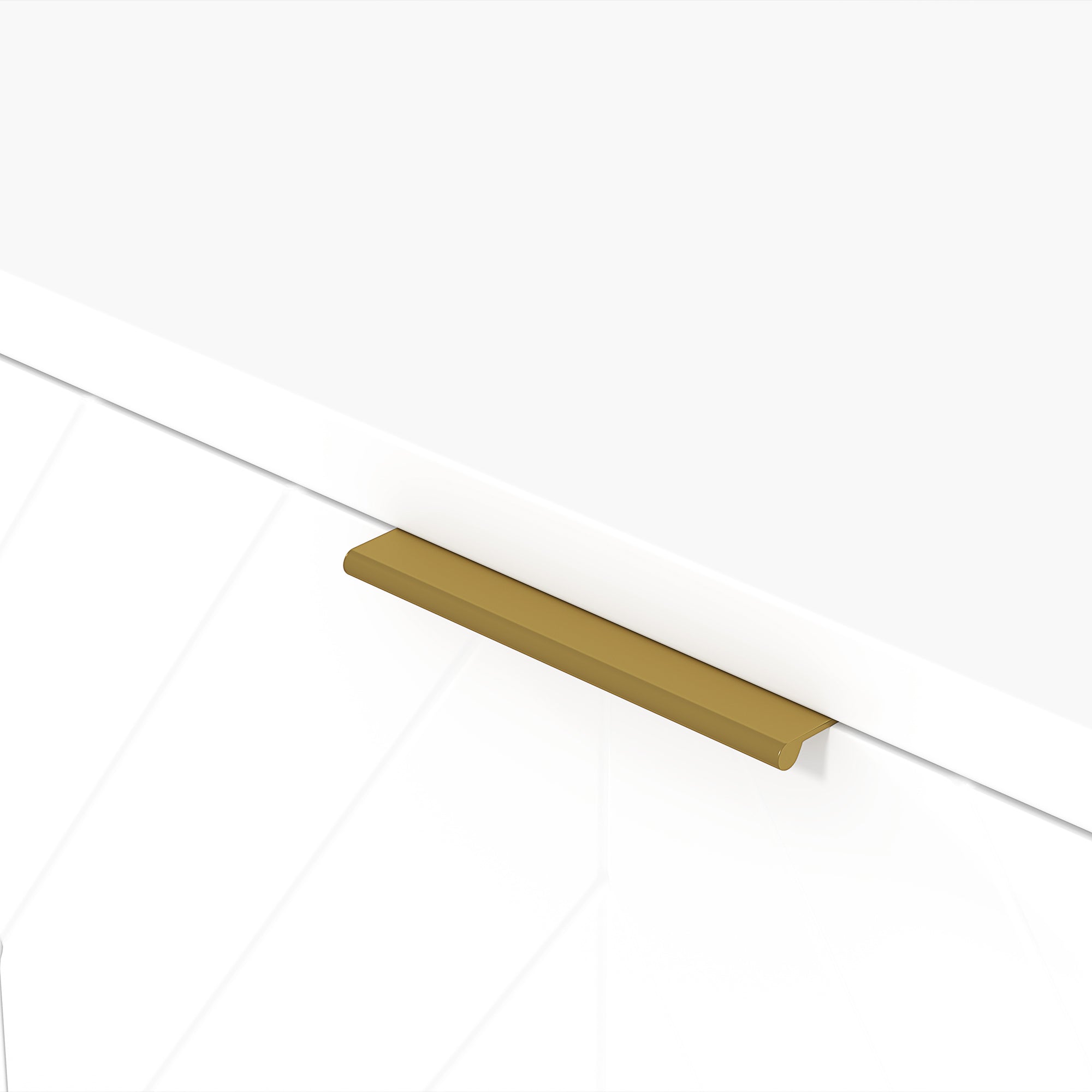 HOMCOM 47" Sideboard Buffet Cabinet with Storage, Contemporary Buffet Cabinet with Adjustable Shelves and Metal Legs, Kitchen Storage Cabinet with Elevated Base, White