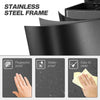 HOMCOM Triple Kitchen Garbage Bin, 3 x 5 Gallon (3 x 20 L) Trash Can with Foot Pedal, Soft-Close Garbage Can with Removable Inner Buckets, Fingerprint-Proof for Kitchen, Black