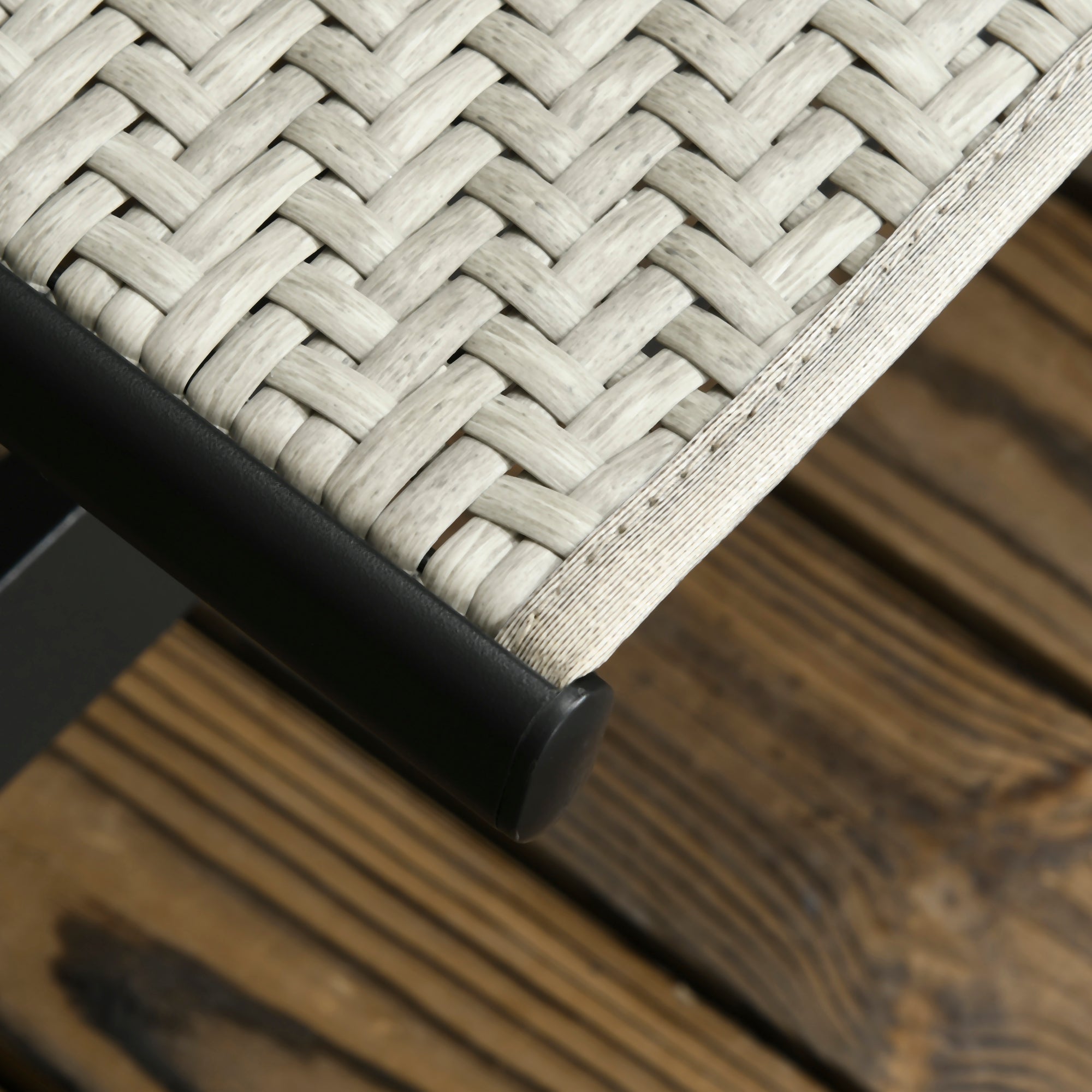 Outsunny 2 Pieces Patio Lounger Chair Set, Outdoor Aluminum Frame PE Rattan Wicker Sun Lounger Set w/ 5-Position Backrest and Wheels for Sun Room, Garden, Poolside, Light Grey