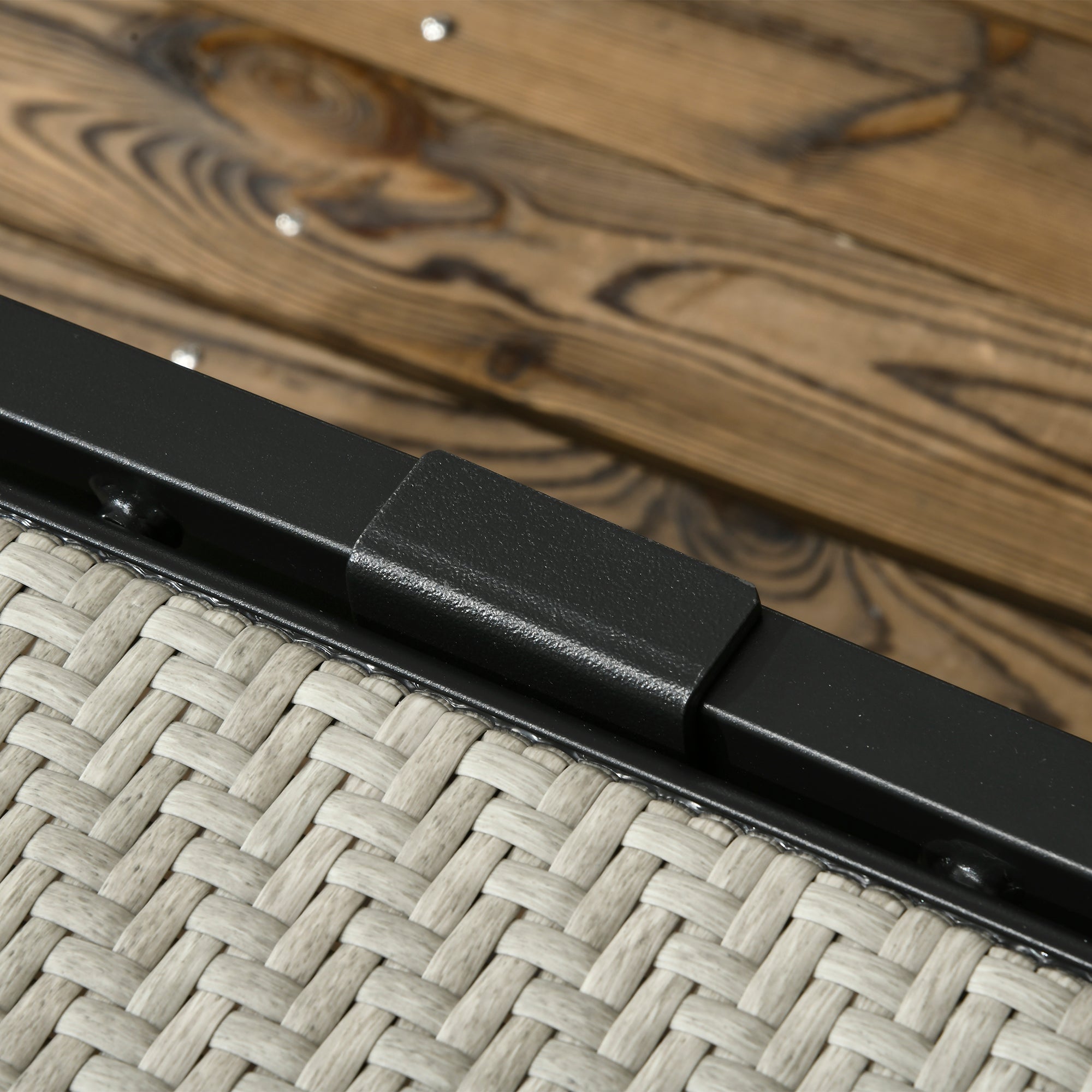 Outsunny 2 Pieces Patio Lounger Chair Set, Outdoor Aluminum Frame PE Rattan Wicker Sun Lounger Set w/ 5-Position Backrest and Wheels for Sun Room, Garden, Poolside, Light Grey