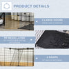 PawHut Rabbit Cage 39 Panels DIY Pet Playpen Small Animal Cage for Hedgehog Bunny Guinea Pig Chinchilla Ferret Kitten with Mallet Connectors and Cable Ties