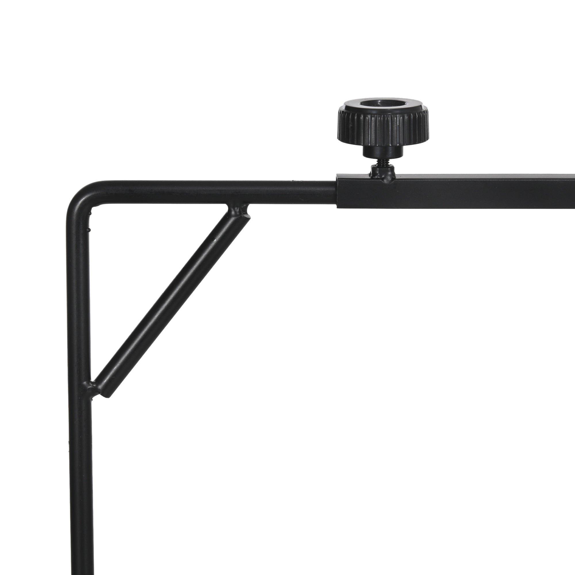 PawHut Reptile Lamp Stand, Adjustable Height and Width Heat Lamp for Reptile Amphibian Terrariums, Light Stand with Hook Hanging Steel Base, 86-129Hcm, 42-50Wcm - Black