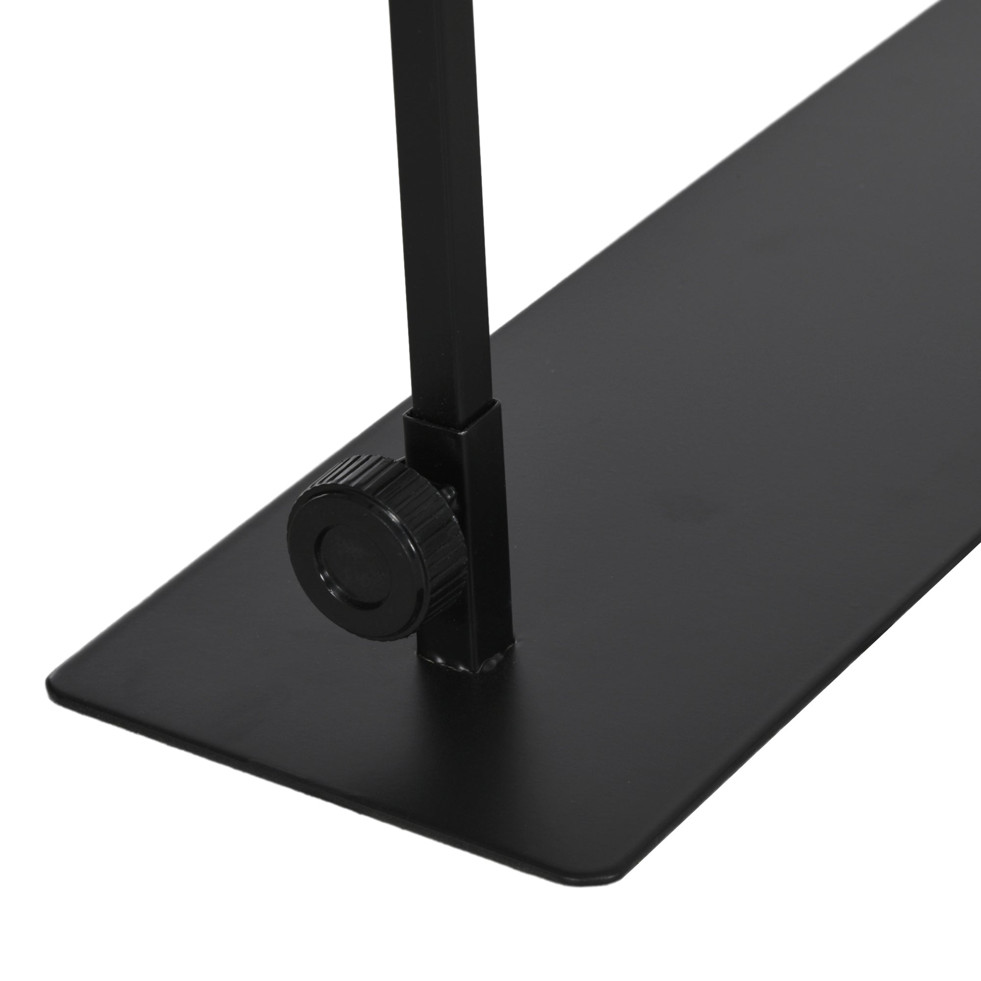 PawHut Reptile Lamp Stand, Adjustable Height and Width Heat Lamp for Reptile Amphibian Terrariums, Light Stand with Hook Hanging Steel Base, 86-129Hcm, 42-50Wcm - Black