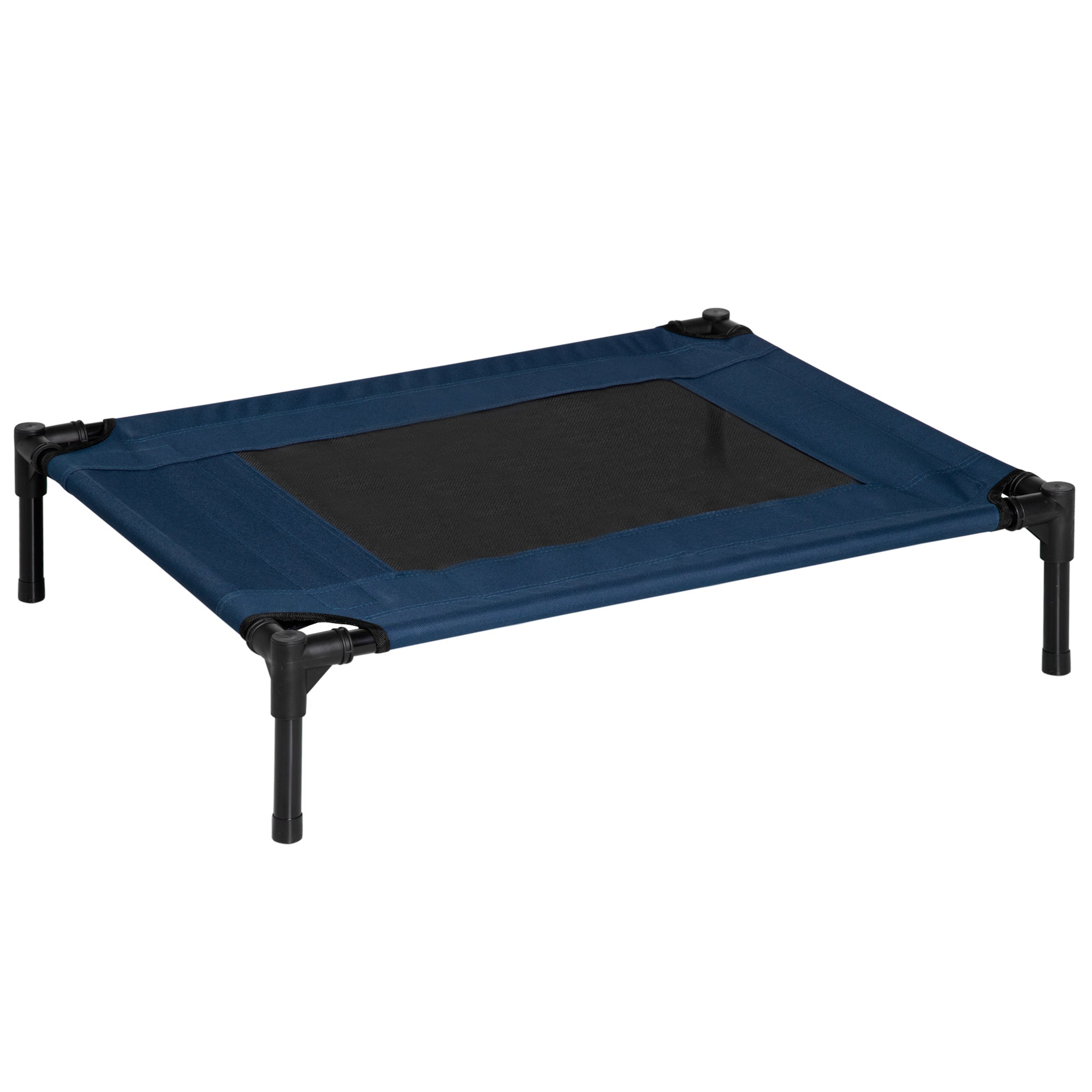 PawHut Elevated Dog Bed, Raised Dog Cot for M Sized Dogs, Indoor & Outdoor, 30" x 24" x 7", Blue