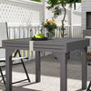 Outsunny Extendable Aluminium Outdoor Dining Table for 4-6 Person, 35"-71" Slatted Metal Patio Table for Garden, Backyard, Deck, Porch, Lawn, Grey