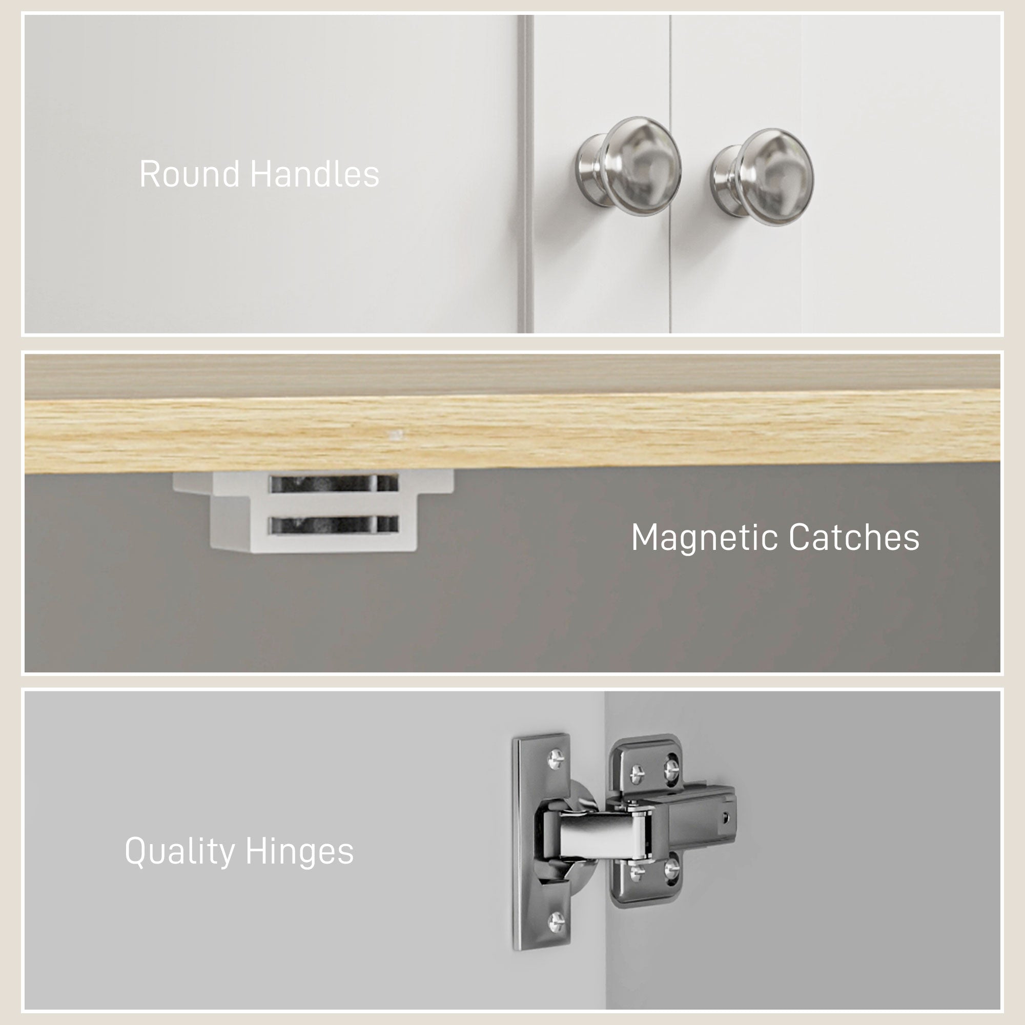 HOMCOM 72" Tall Pantry Cabinet, Kitchen Pantry Storage Cabinet with Adjustable Shelves, Freestanding Storage Cabinet with Recessed Arched Doors, White