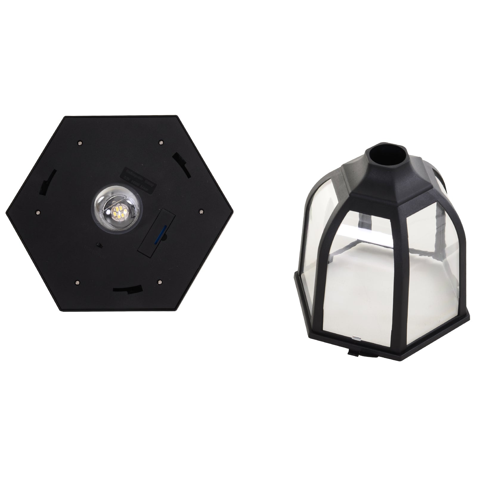 Outsunny Solar Torch Lights Outdoor Garden Lighting 6 LED Water-Resist Auto On/Off 6 Hours