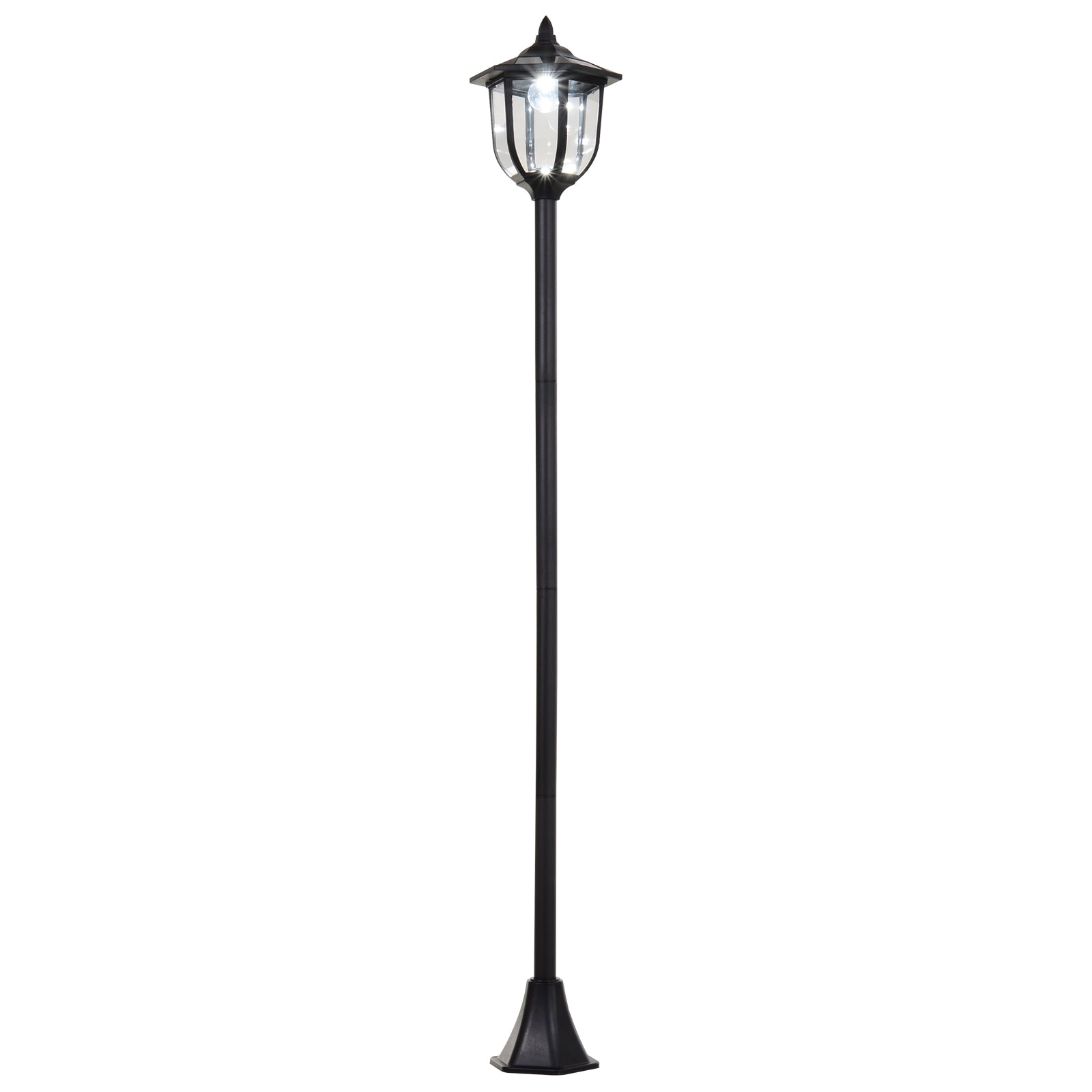 Outsunny Solar Torch Lights Outdoor Garden Lighting 6 LED Water-Resist Auto On/Off 6 Hours