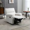HOMCOM Reclining Chair, Manual Recliner Chair with Padded Seat, Footrest for Living Room, Study, Bedroom, Cream White