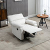 HOMCOM Reclining Chair, Manual Recliner Chair with Padded Seat, Footrest for Living Room, Study, Bedroom, Cream White