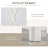 HOMCOM 3 Panel Room Divider, 5.6 Ft Folding Privacy Screen, Freestanding Wooden Wall Partition for Bedroom, Office, White