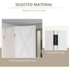 HOMCOM 3 Panel Room Divider, 5.6 Ft Folding Privacy Screen, Freestanding Wooden Wall Partition for Bedroom, Office, White