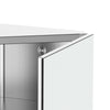 HOMCOM Wall mounted Bathroom Corner Mirror Storage Cabinet Stainless Steel with Single Door
