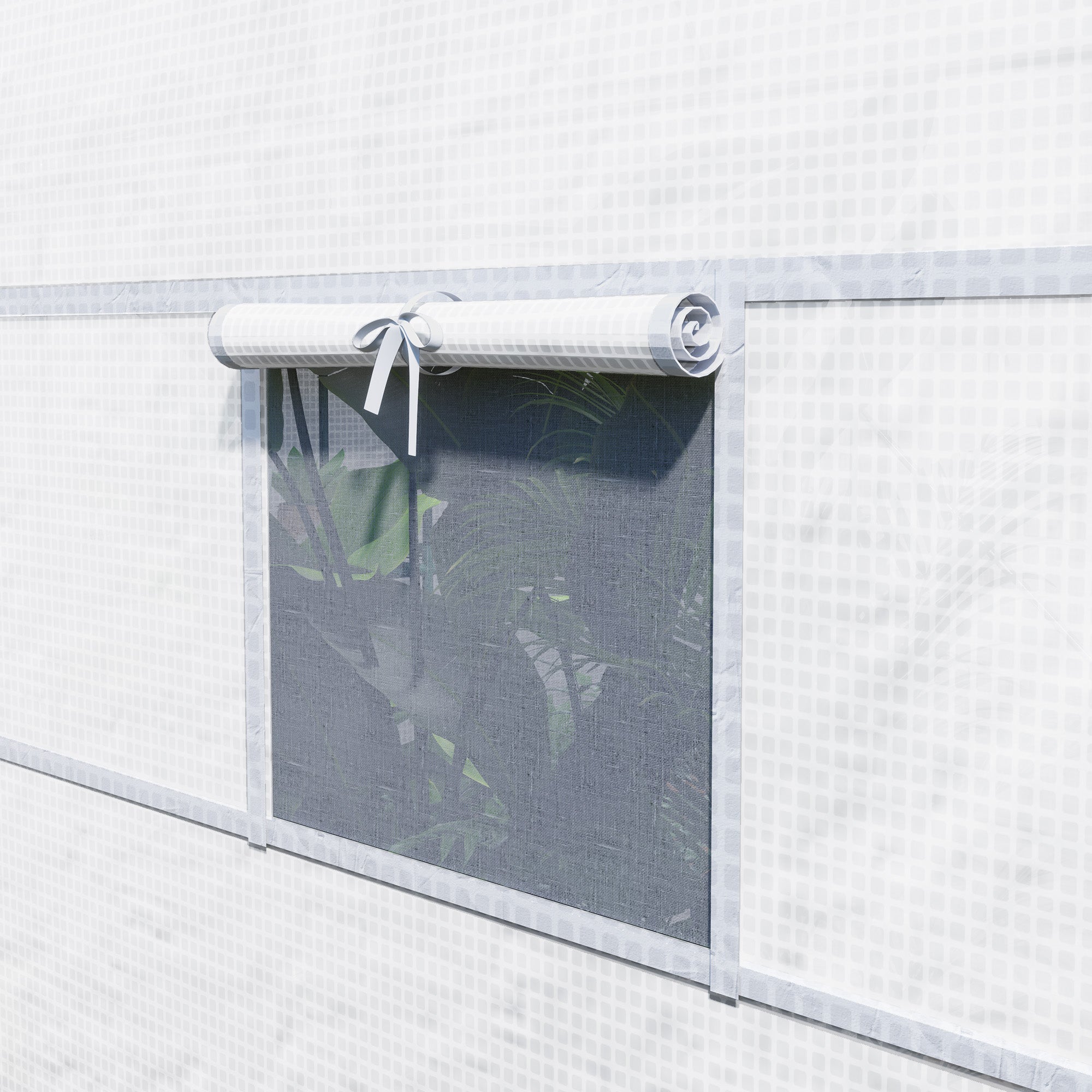 Outsunny 11.5' x 6.6' x 6.6' Portable Walk-In Tunnel Greenhouse, Garden Plant Growing Warm House, Outdoor Seed Flower Vegetable Growth Tent, White