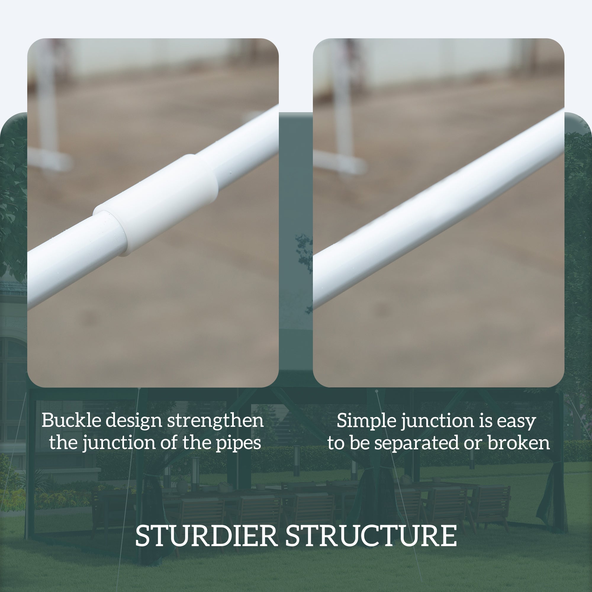 Outsunny 10' x 20' Party Tent Outdoor Canopy Garden Sun Shade with 8 Mosquito Mesh Netting and Zipper Door, Green