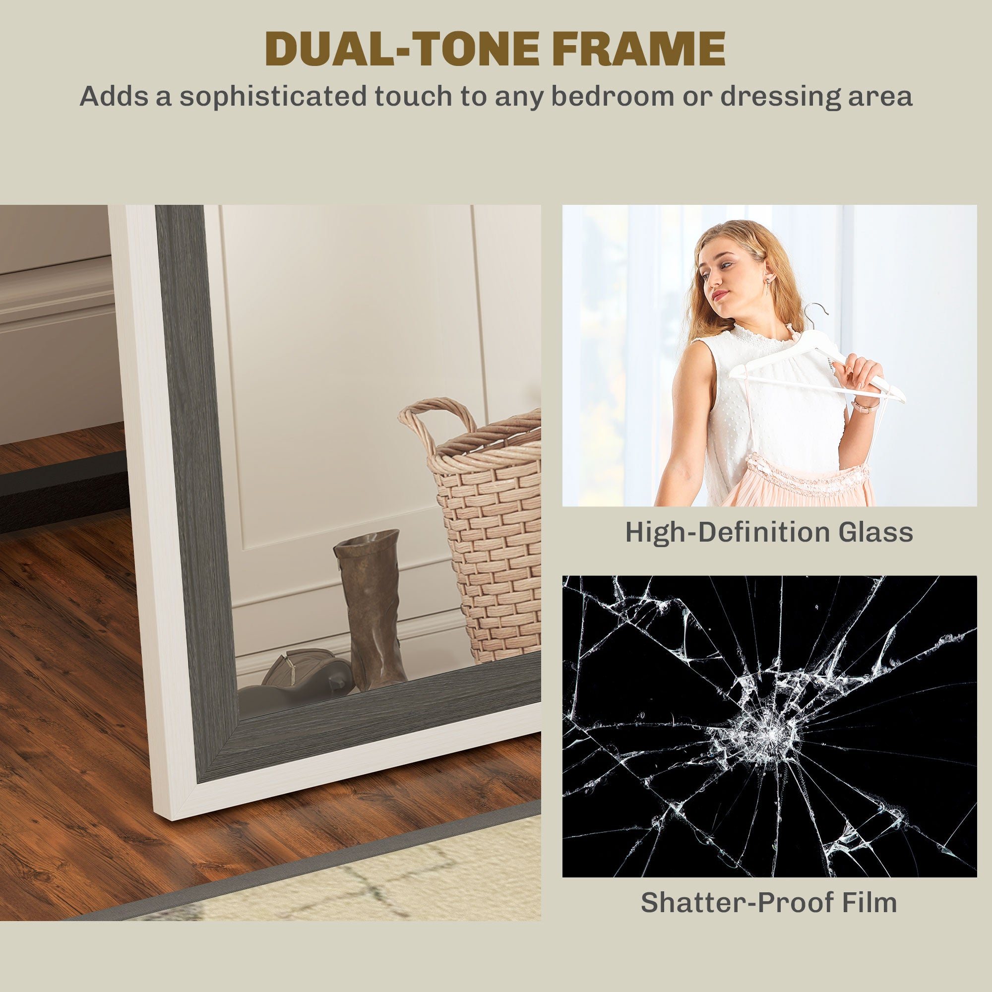HOMCOM Full Length Mirror, 64