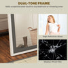 HOMCOM Full Length Mirror, 64" x 21" Full Body Mirror with Frame, Free Standing, Leaning or Wall Mirror for Bedroom, Living Room, Grey Wood Grain