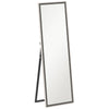 HOMCOM Full Length Mirror, 64" x 21" Full Body Mirror with Frame, Free Standing, Leaning or Wall Mirror for Bedroom, Living Room, Grey Wood Grain