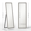 HOMCOM Full Length Mirror, 64" x 21" Full Body Mirror with Frame, Free Standing, Leaning or Wall Mirror for Bedroom, Living Room, Grey Wood Grain