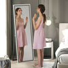 HOMCOM Full Length Mirror, 64" x 21" Full Body Mirror with Frame, Free Standing, Leaning or Wall Mirror for Bedroom, Living Room, Grey Wood Grain