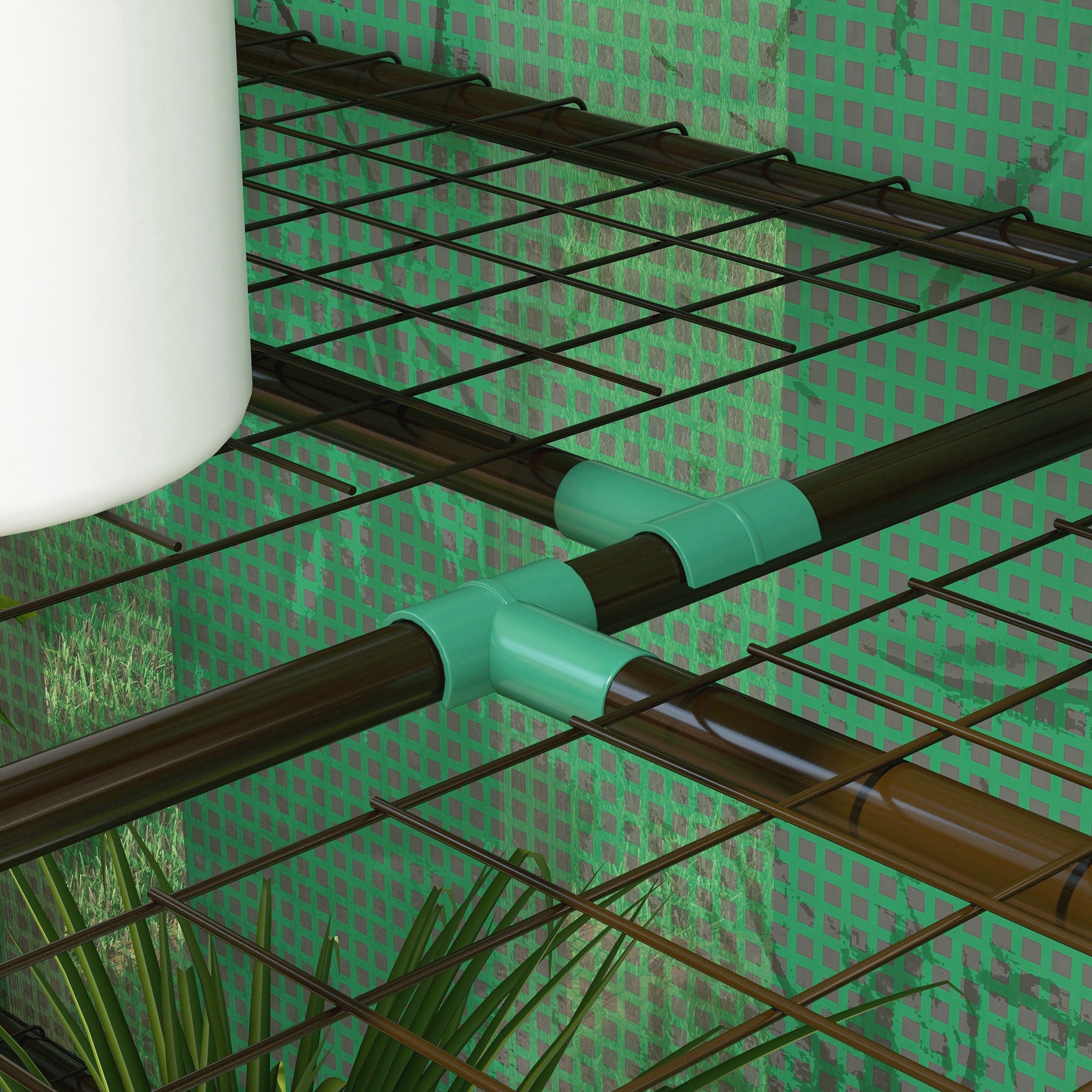 Outsunny Lean-to Mini Greenhouse with 3 Tier Shelves, PE Cover, Portable Green House with 2 Roll-up Doors, Garden Plant Grow Hot House for Indoor Outdoor, 56.3"x18.1"x59.4", Green