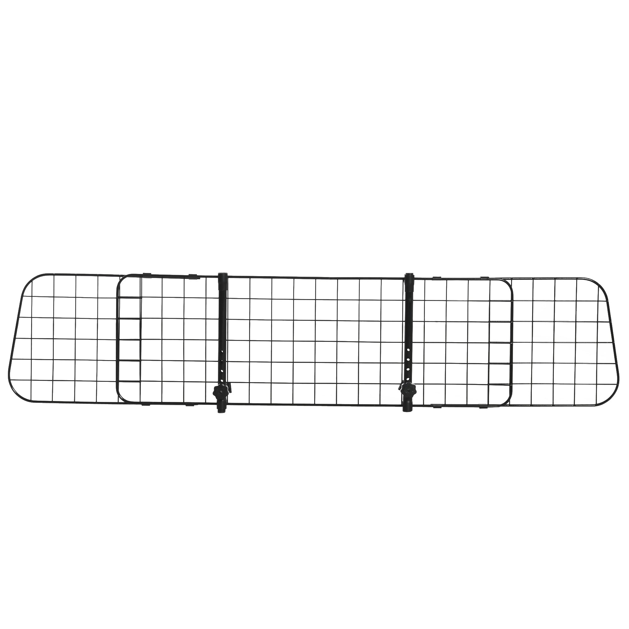 PawHut Heavy Duty Pet Dog Car Barrier Adjustable Ventilated Mesh Wire Guard Auto Vehicle Fence Protector SUVs Black 91-152 cm