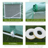 Outsunny 20x10x7ft Walk-in Tunnel Greenhouse, Outdoor Backyard Plant Seed Growth Warm House with 2 Anchor Way, Green