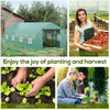 Outsunny 20x10x7ft Walk-in Tunnel Greenhouse, Outdoor Backyard Plant Seed Growth Warm House with 2 Anchor Way, Green