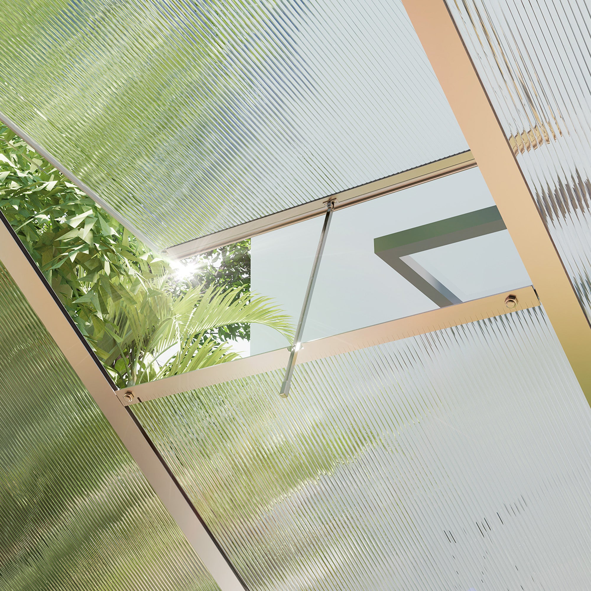 Outsunny 6' x 10' x 6.6' Polycarbonate Greenhouse, Walk-In Green House Kit Garden, Plants Grow, Galvanized Sheet Aluminum Frame with Rain Gutter, Vents and Sliding Door, Sliver