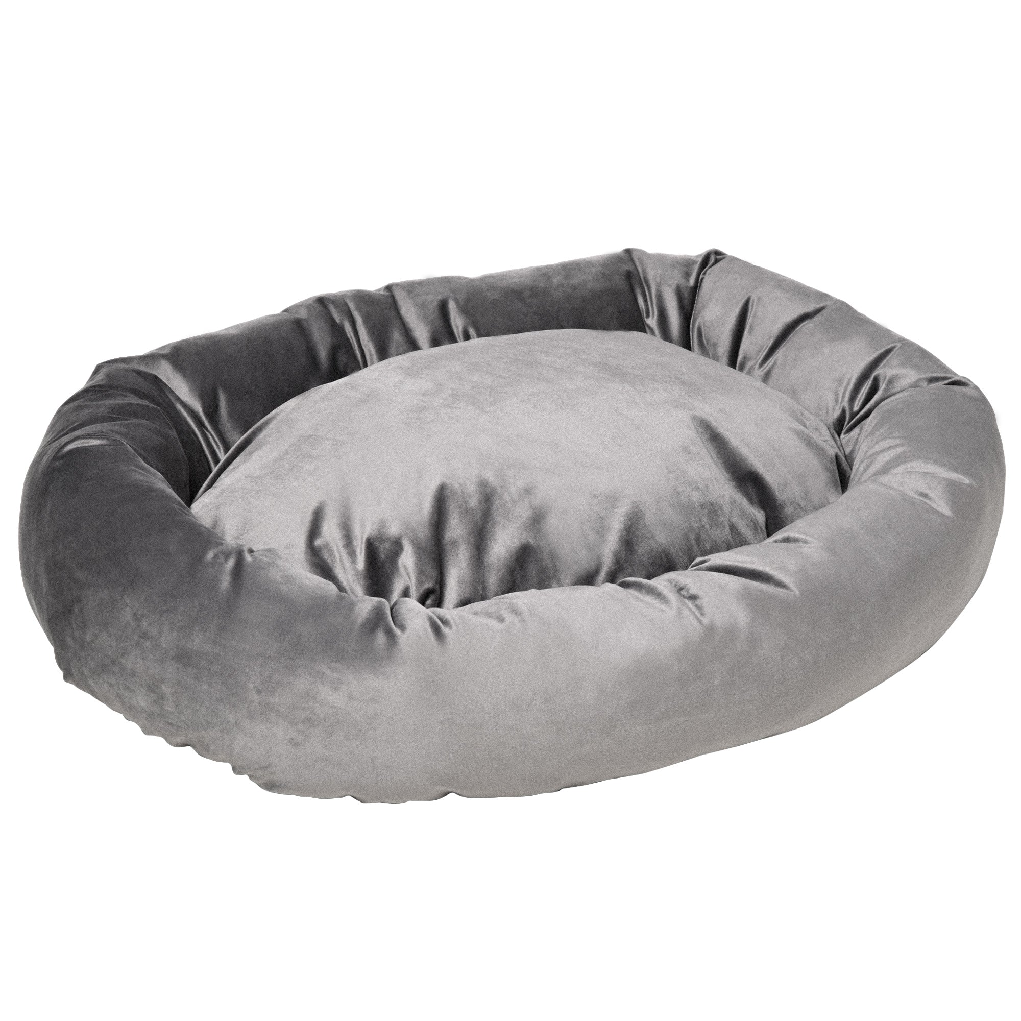 PawHut Pet Bed, Soft Velvet Lounge Sleeper, Machine Washable Cushion, Soft Padding, Zippered Cover, Portable, ​for Medium Dogs, Dark Grey